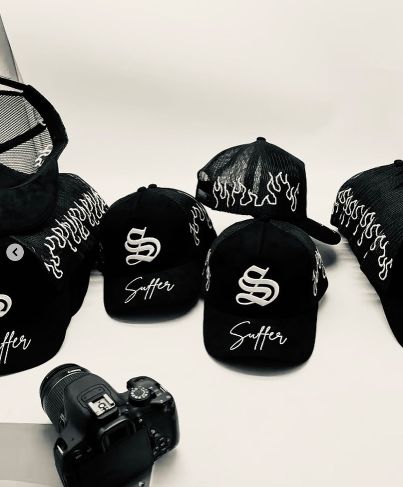 SUEDE “SUFFER” CAPS